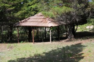 Pferdeunterstand der Ranch