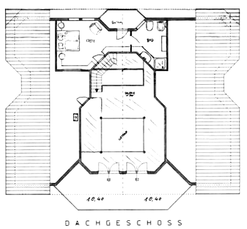 Dachgeschoss vom Ferienhaus