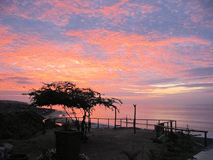 Ausblick am Abend vom Wohnhaus