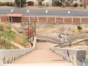 Aufgang zum Ferienhaus Wohnhaus