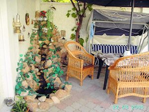 im Garten vom Einfamilienhaus