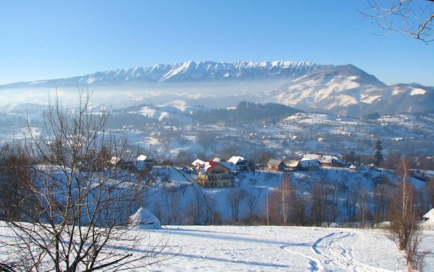 Ferienhaus mit Blick in die Piatra Craiului