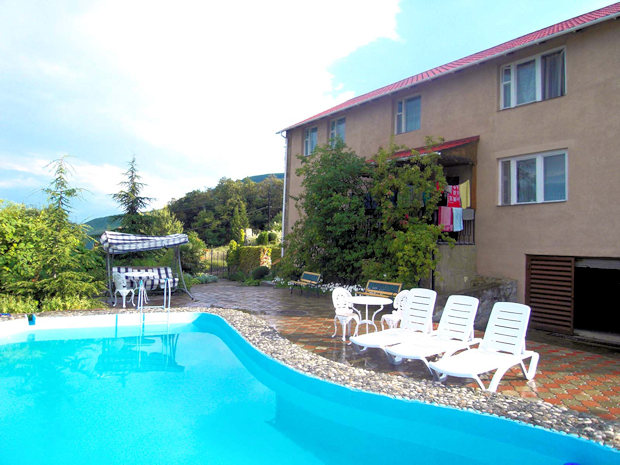 Pooldeck vom Ferienhaus