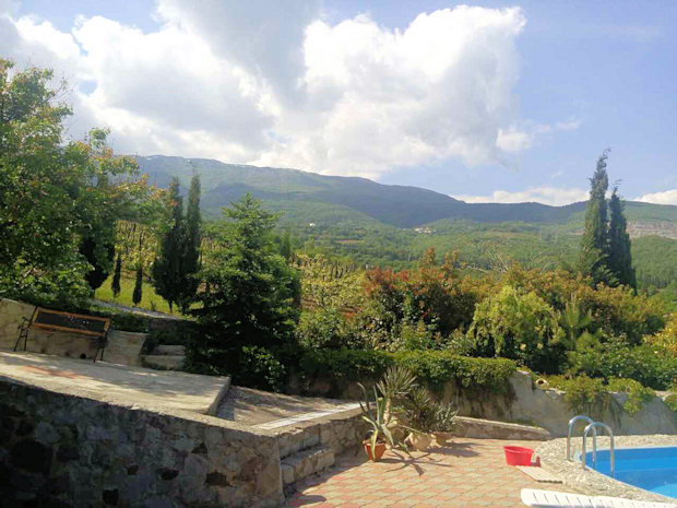 Blick in die Berge vom Ferienhaus