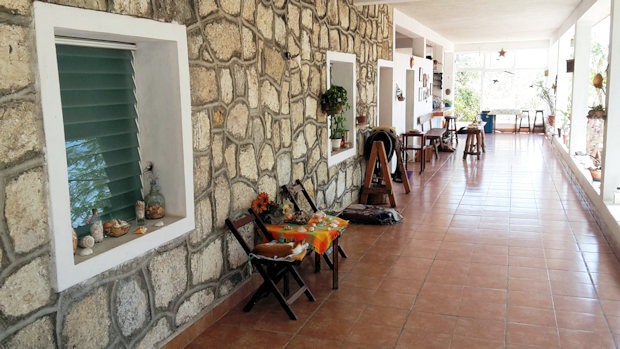 Terrasse vom Ferienhaus