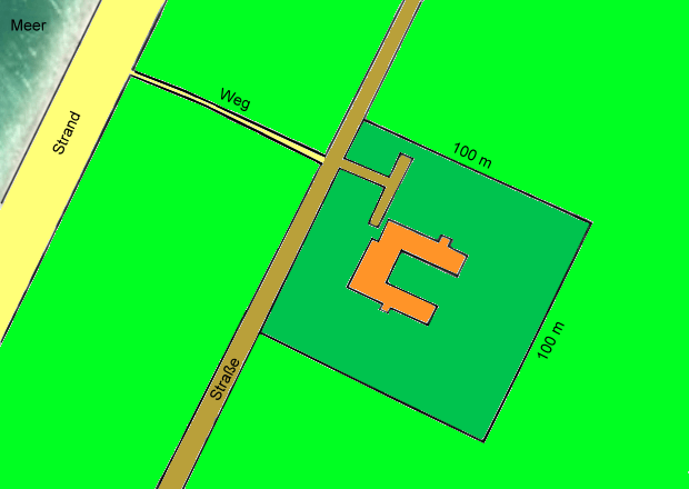 Grundst�ck vom Ferienhaus auf Yucatan Mexiko