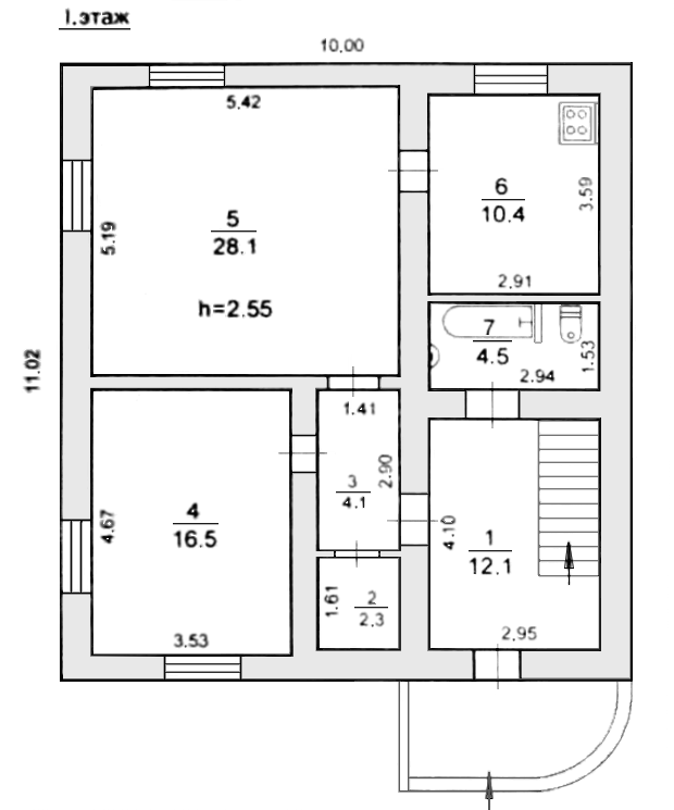 Erdgeschoss vom Ferienhaus