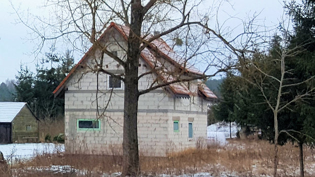 Landhaus im Rohbau