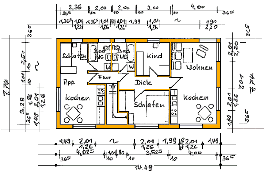 Grundriss vom Haus Grundriss vom Haus
