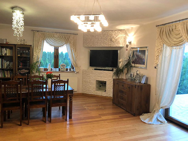 Essbereich im Wohnbereich der Villa