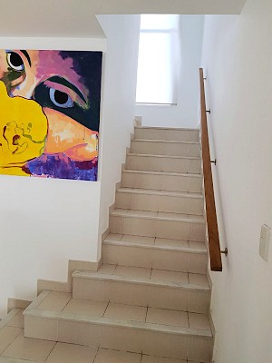 Treppenaufgang im Ferienhaus