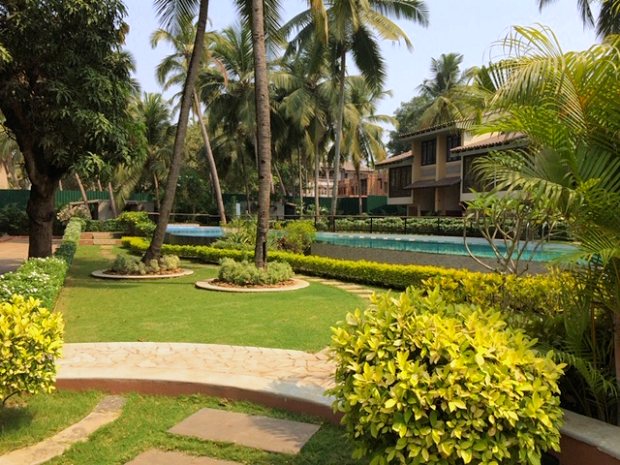 Wohnanlage des Ferienhauses in Varca Benaulim Goa in Indien