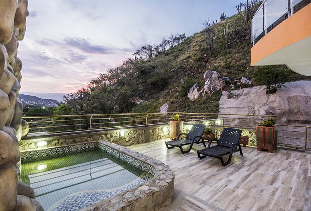 Terrasse unterhalb vom Apartment