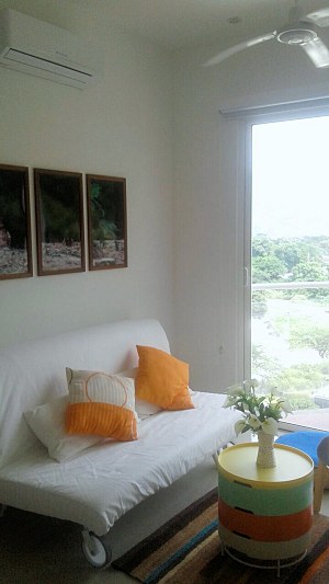 Wohnzimmer des Apartments