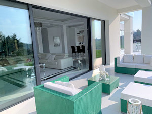 Terrasse vom Einfamilienhaus bei Sopot Polen