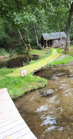 Ausbauhaus in Litauen am See bei Vilnius