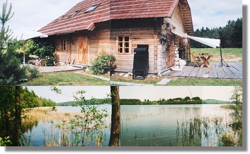 Ferienhuser am See Vilkoksnis bei Trakai und Vilnius in Litauen