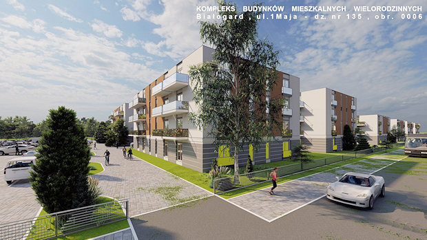 Wohnungsbau auf dem Grundstck in Bialograd Westpommern