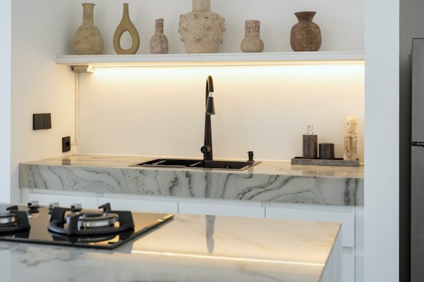 K�chenbereich vom Ferienhaus auf Bali