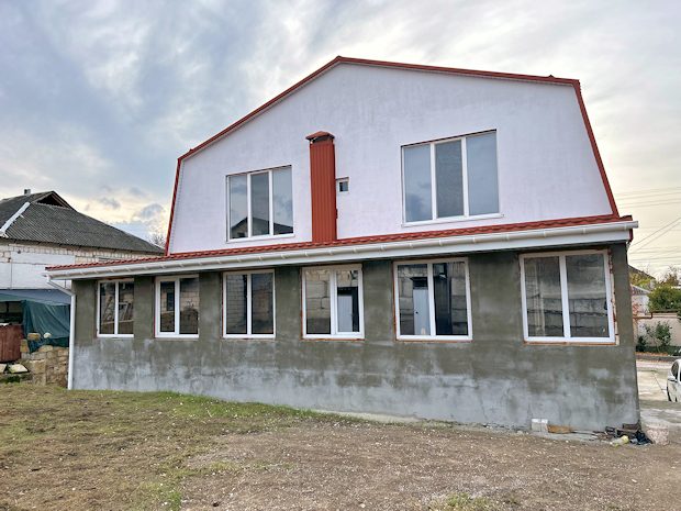 Rckansicht vom Wohnhaus
