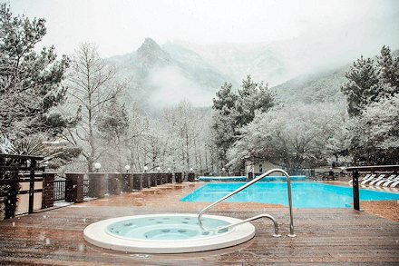 beheizter Pool vom Hotel