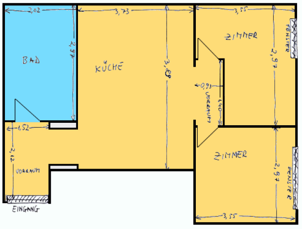 Grundriss vom Apartement