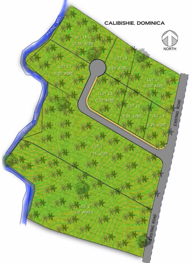 Dominica Grundst�ck mit Meerblick und Ausbauhaus bei Anse De Mai zum Kaufen